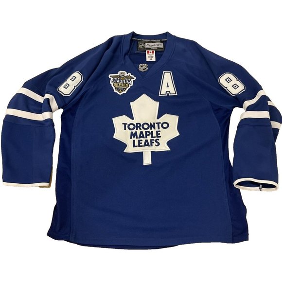 Vintage Reebok NHL Toronto Maple Leafs Komisarek Jersey Fight Strap Size 52 - Picture 1 of 8